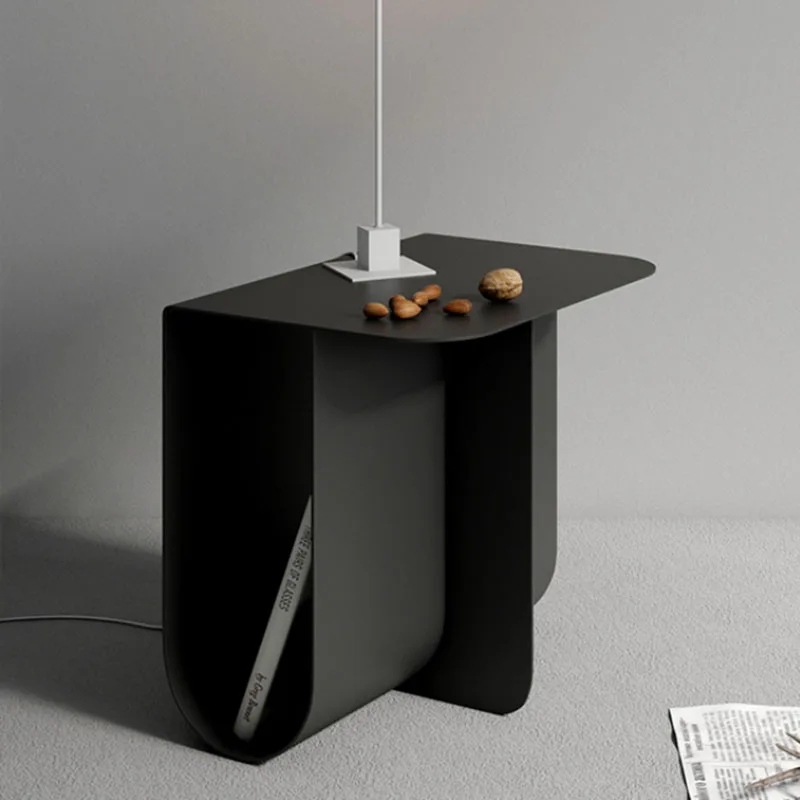 

Mini Stainless Steel Sofa Side Table Designer Minimalist Cosmetic Modern Minimalist Bedside Table Cabinet Nordic Furniture HY
