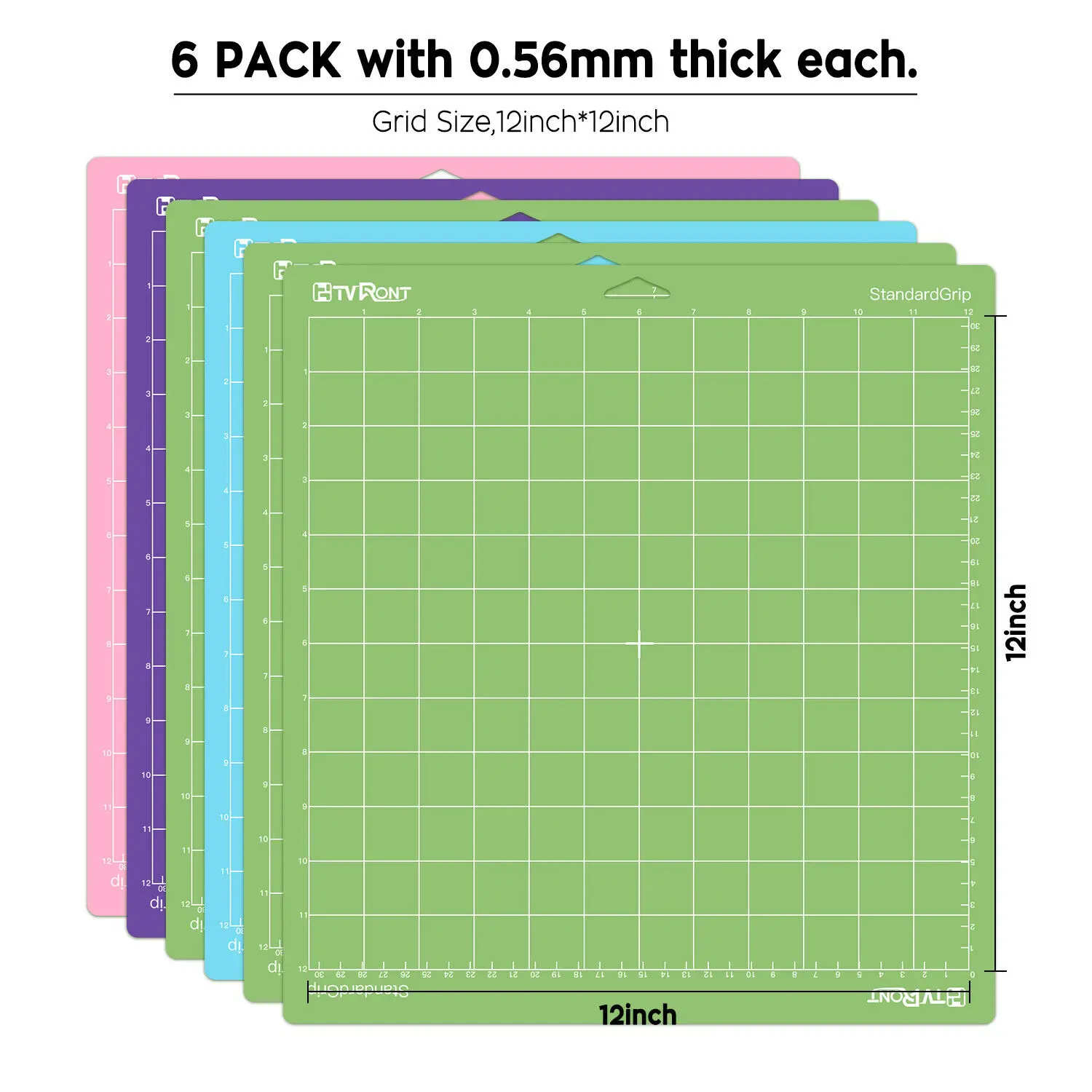 Htvront 6/3 Pack 12X12In Gemengde Kleuren Pvc Zelfklevende Snijmat Basisplaat Gereedschapskussen Voor Cricut Explore Air/Air2/Maker Diy Machine