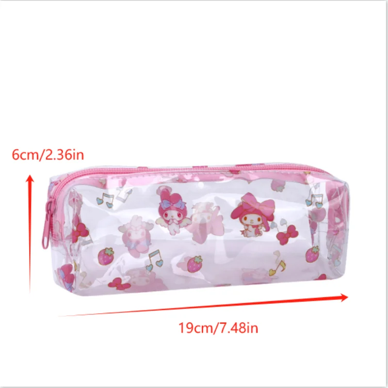 Set trasparente Sanrio |   Astuccio + custodia con cerniera (confezione regalo di cancelleria Hello Kitty/Kuromi)