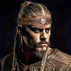 1PCS Medieval Embossed Faux Leather Headband Retro Renaissance Adjustable Headband Cosplay Costume Accessory