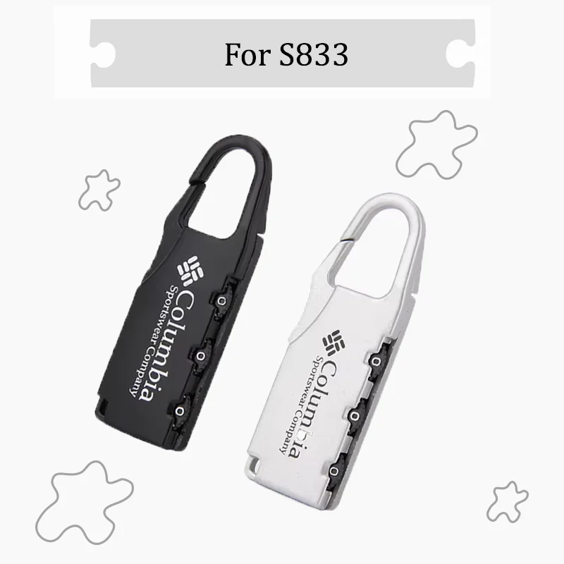 

For S833 Luggage Combination Padlock Digital Suitcase Lock for Men's and Women's Backpacks Mini Padlock