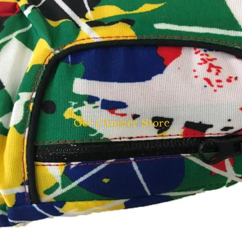 Q84C Зимние теплые водонепроницаемые снежные перчатки красочные граффити-плюшевые.