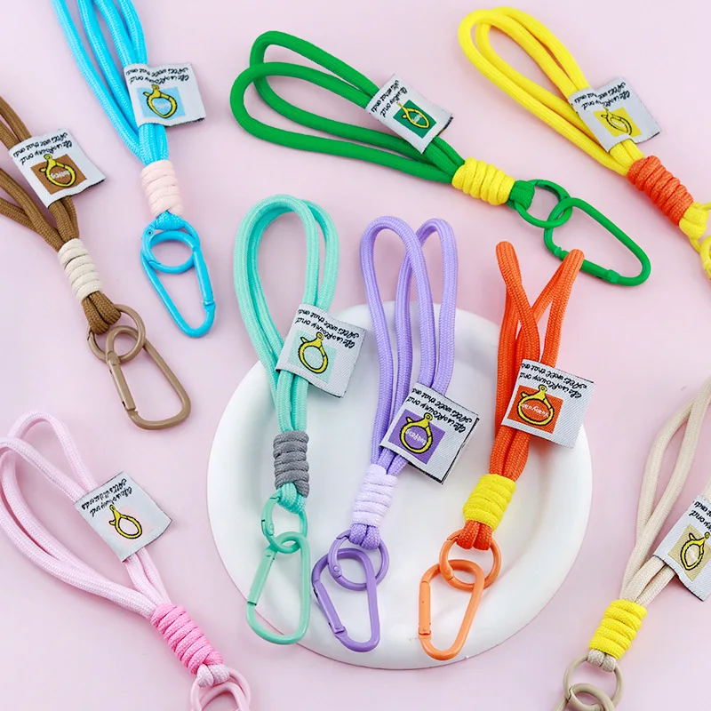 Couple Nylon Braided Wrist Key Lanyard With Carabiner Clip,Backpack Bag Hanging Strap,Pendant Accessory For Car Key & Doll