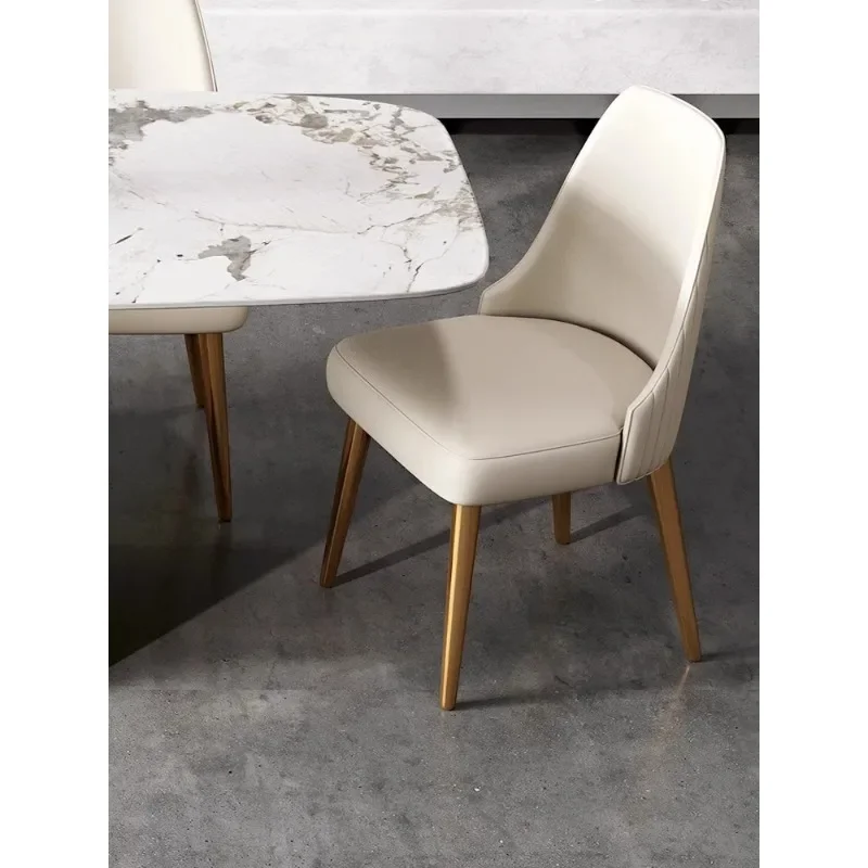 leather chair scratch-resistant, antifouling and cat-scratch-proof dining chair light luxury