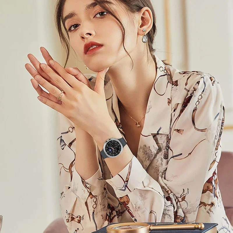 حزام رياضي لساعة سامسونج جالاكسي 8 الكلاسيكية 46 مللي متر 8 44 مللي متر 40 مللي متر استبدال المعصم حزام سوار كوريا لساعة جالاكسي 8 الأشرطة