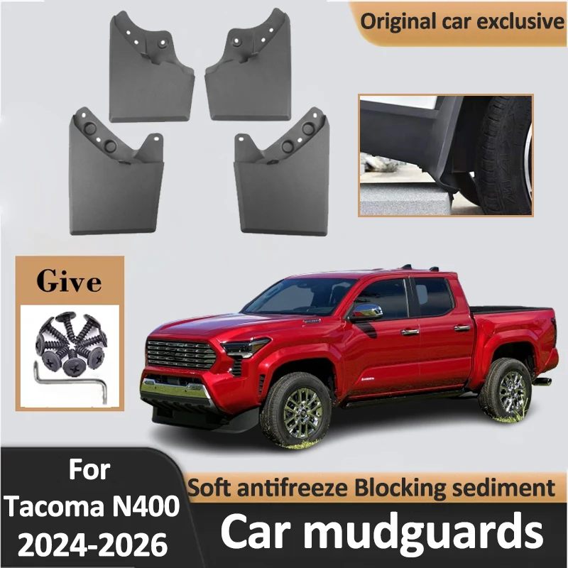 

Mudguard Mud Flaps For Toyota Tacoma 4th Gen N400 2024 2025 2026 Splash Guards Mudflaps Auto Front Rear Wheel Fender Mudguards