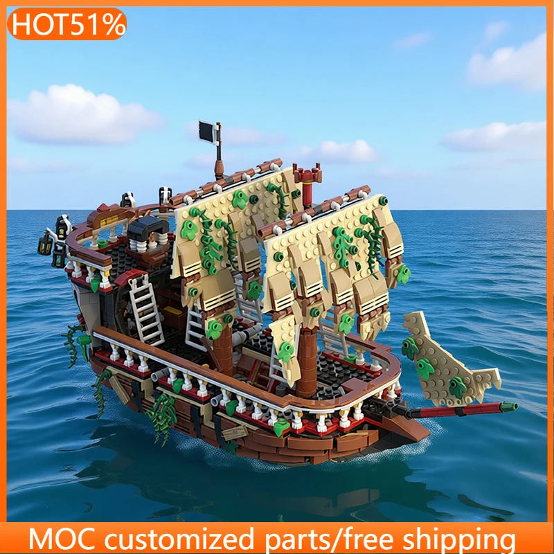 

1316 PCS Customize Return Of The Ghost Ship MOC Customize Modular Building Block Popular Model Simple DIY Boys Toy Birthday Gift