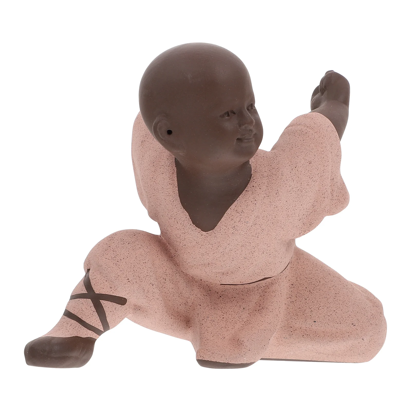 1 قطعة الشاي الجميل الحيوانات الأليفة ديكور قسط المواد سطح المكتب زخرفة لعشاق الشاي هدية الراهب تمثال الراهب سطح المكتب حلية #2