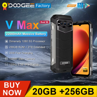 DOOGEE V Max 5G 22000mAh Smartphone 12GB 256GB 6nm Processor Octa Core Cellphones 108MP Camera Rugged 120Hz Display Mobile Phone