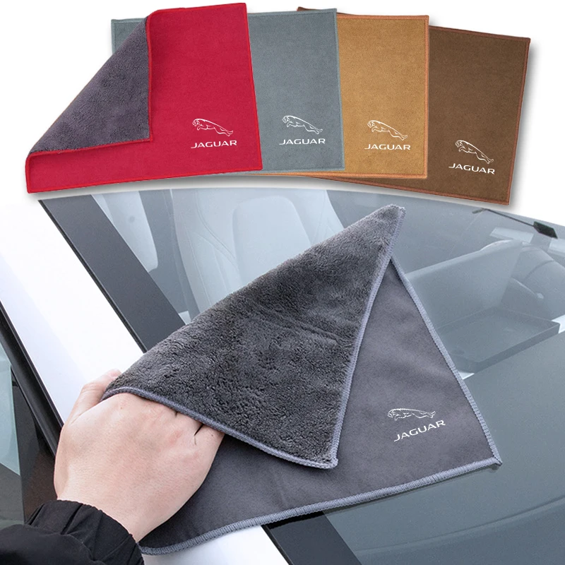 Fiber Fleece Car Cleaning Car Wash Towel Auto Tool Accessories For Jaguar XF XJ F-Type E-Type F-Pace E-Pace X-Type S-Type XKR