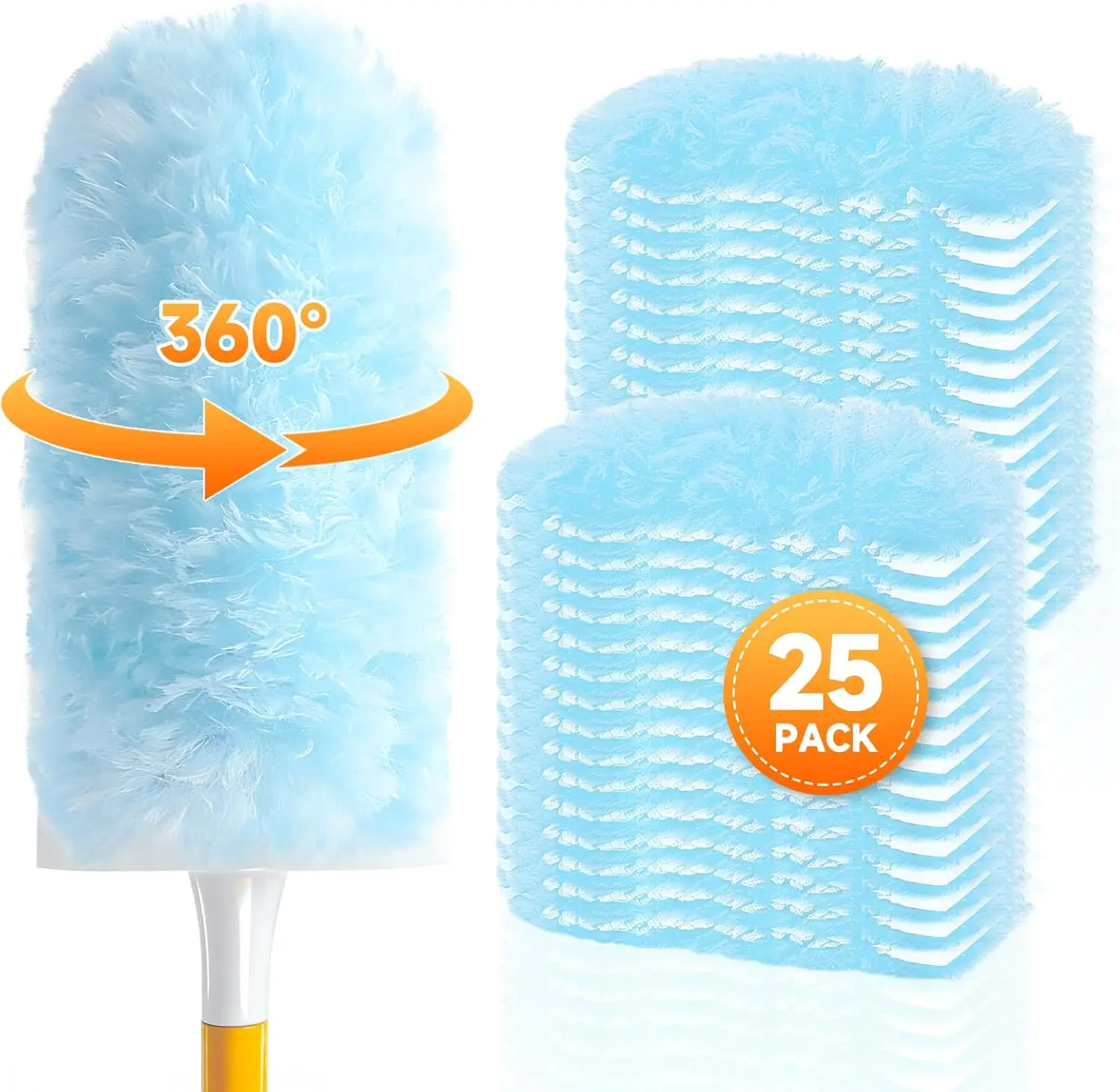 

25 одноразовых сменных насадок для уборки различных поверхностей, совместимых с Swiffer, для чистки потолочных вентиляторов, жалюзи и мебели