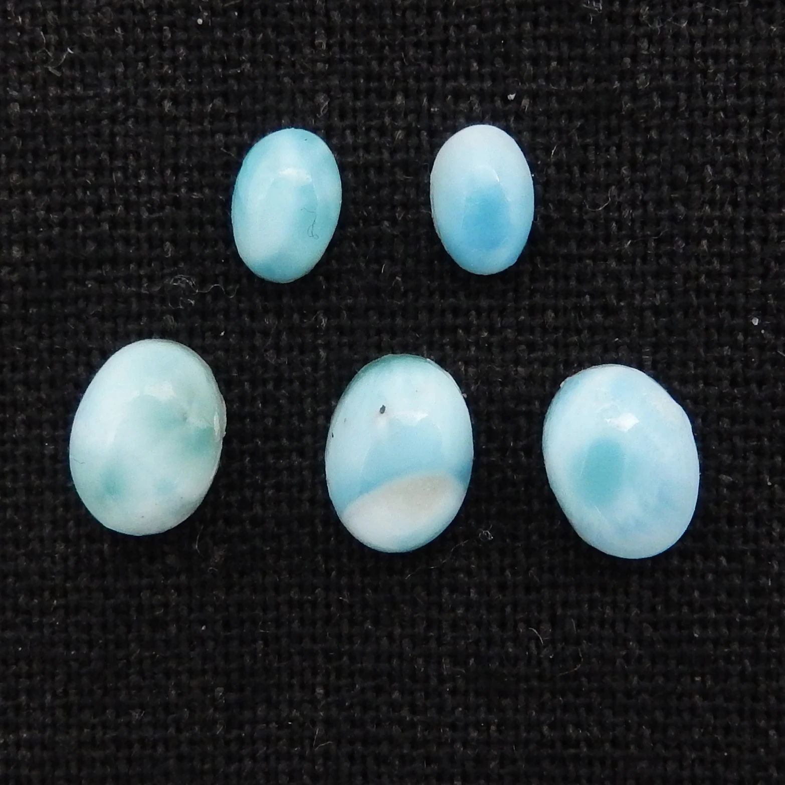 

5PCS Natural Amazonite Oval Flatback Cabochon Polished Gemstone Beads Jewelry DIY,8x6x4mm/6x4x3mm-1.3g