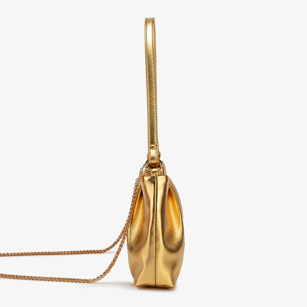 Designer-Geldbörsen und Handtasche, Umhängetasche, Geldbörse, Damentasche, Hochzeit, Abend, Clutch, Partytasche, goldene Tasche – Detail 34