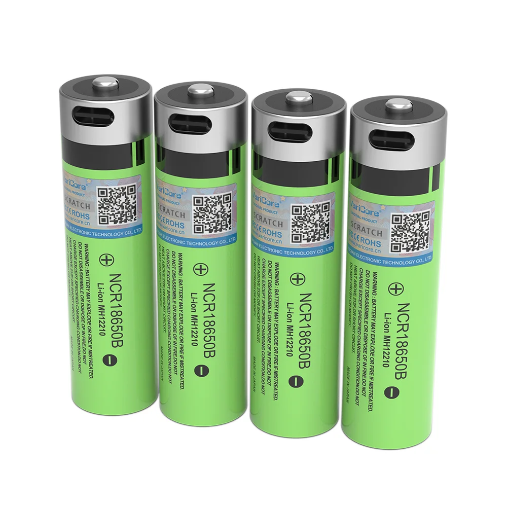 VariCore nuevo NCR18650B 3400mAh tipo C USB recargable 18650 batería 3,7 V batería de litio para controles remotos/juguetes