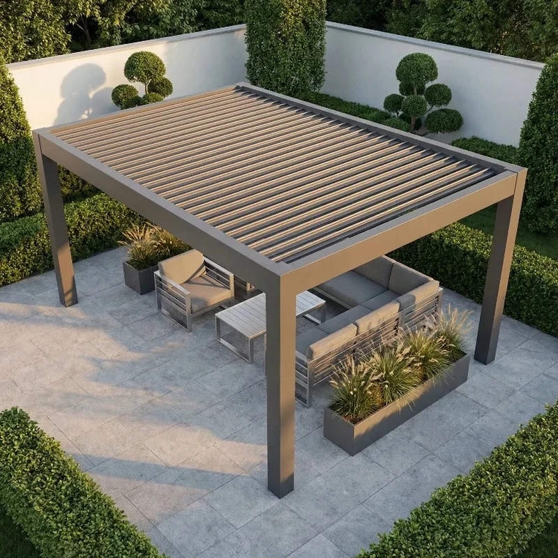 Custom Design Aluminum Patio Pavilion with Powder Coated 6063-T5 Alloy-Factory Bulk