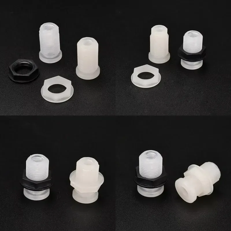 Threaded screw baffle fittings Plastic connects pipes directly through your equipment