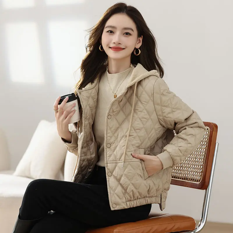 

Short Lightweight Cotton Jacket Winter New Style 2025 Fashionable Size Coat Casual Cotton Clothing Hooded Jacket
