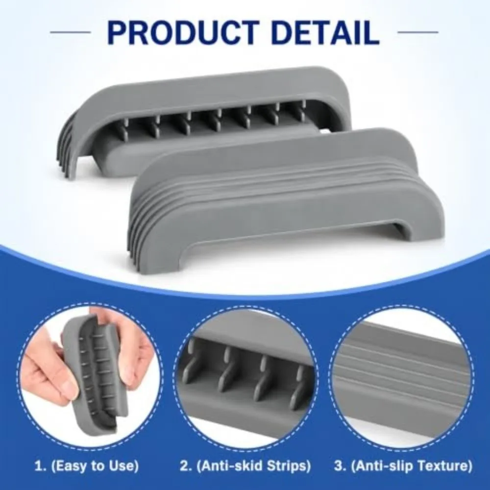 Ribbed Exterior Non-Slip Grip Sleeve Non-Slip Easy Clean Handle Cover Non-Toxic Heat Resistant U-Shaped Sleeve for Ninja Crispi
