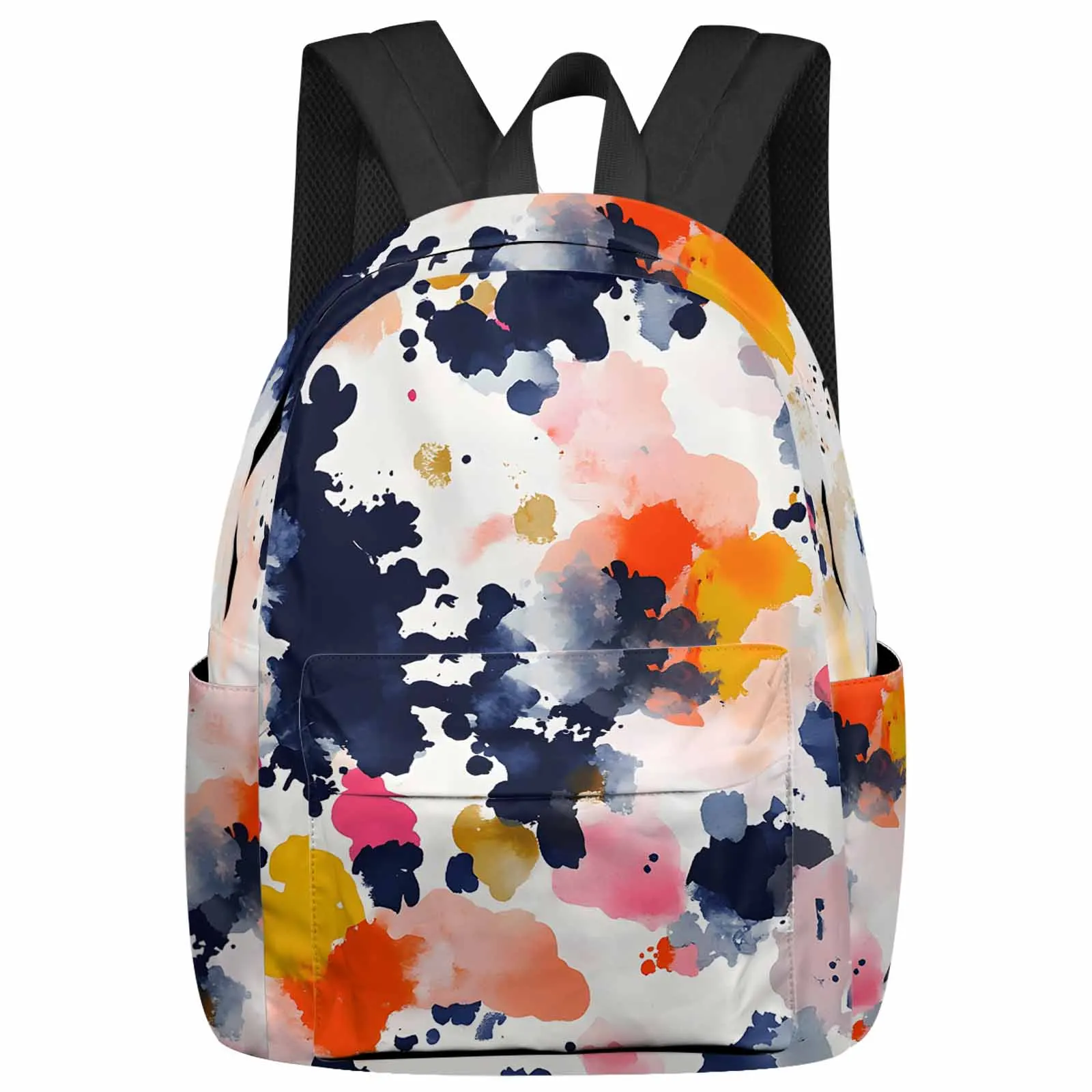 

Watercolor Ink Splash Backpack School Bags for Teenagers Students Laptop Bag Women's Casual Travel Backpack