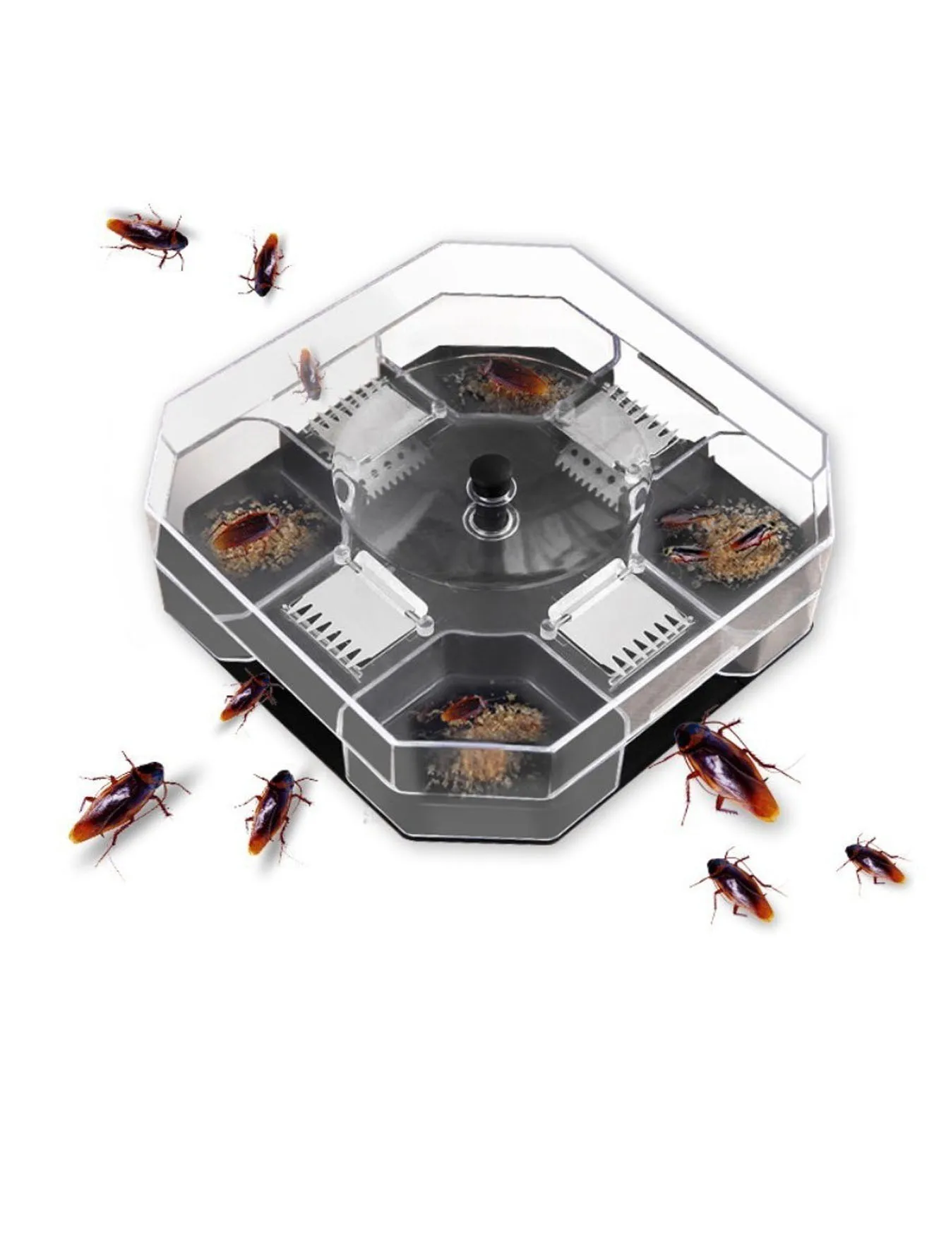 High-quality Cockroach Trap with 3 Bait Packs, Effective for Catching Roaches in Kitchen, Bathroom and Hidden Corners.