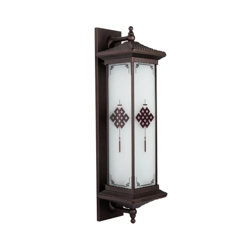 PLLY Solar Wall Lamp Outdoor Creativity Chinese Knot Sconce Light LED Waterproof IP65 for Home Villa Balcony Courtyard