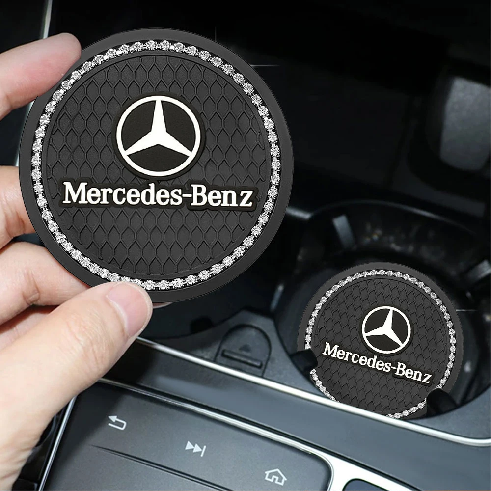 Portabicchieri per auto Tappetino sottobicchiere antiscivolo Accessori interni Portabicchieri automatico universale per Mercedes Benz AMG W205 W211