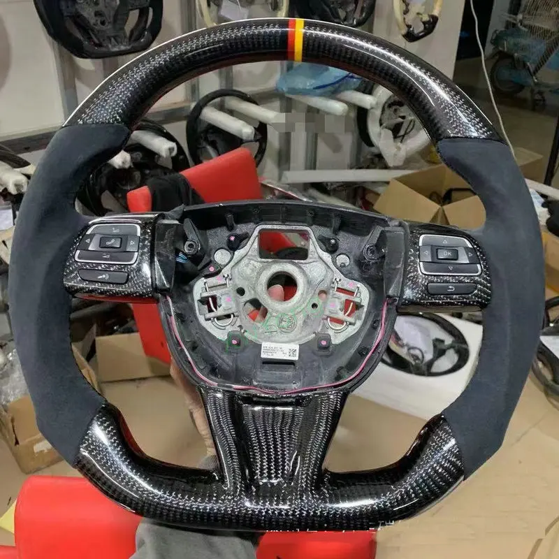 100% Real Carbon Fiber Car Steering Wheel For VW Volkswagen Seat Leon