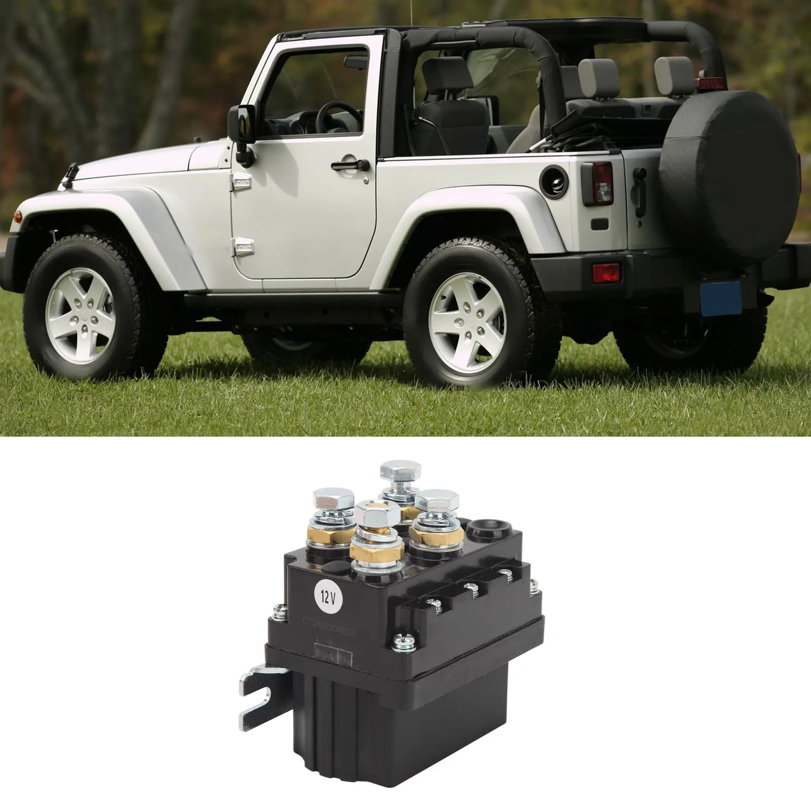 12V 500A Winch Solenoid Contactor Relay Controller For 8000 to 15000lb ATV UTV SUV Trailer Hydraulic Pump Lift Jack Accessories
