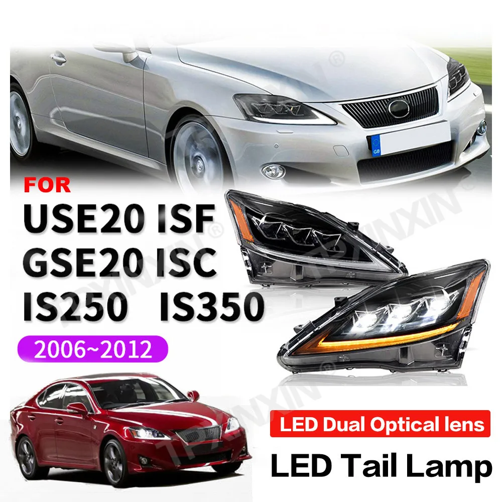 

For Lexus IS250 IS350 ISF ISC 2006-2012 Headlamp LED Lens Assembly Retrofitting Plug And Play Turn Signal Auto Accessories DRL