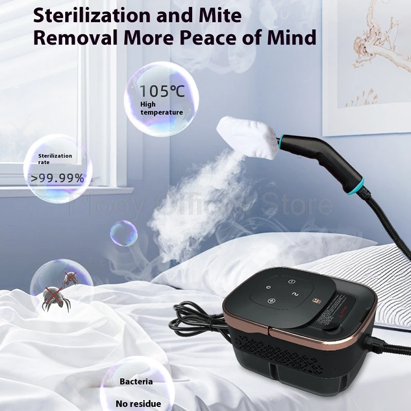 High Temp Steam Cleaner 105℃ Sterilization 4bar Pressure For Kitchen Heavy Oil Range Hood Gap Deep Cleaning Portable Efficient