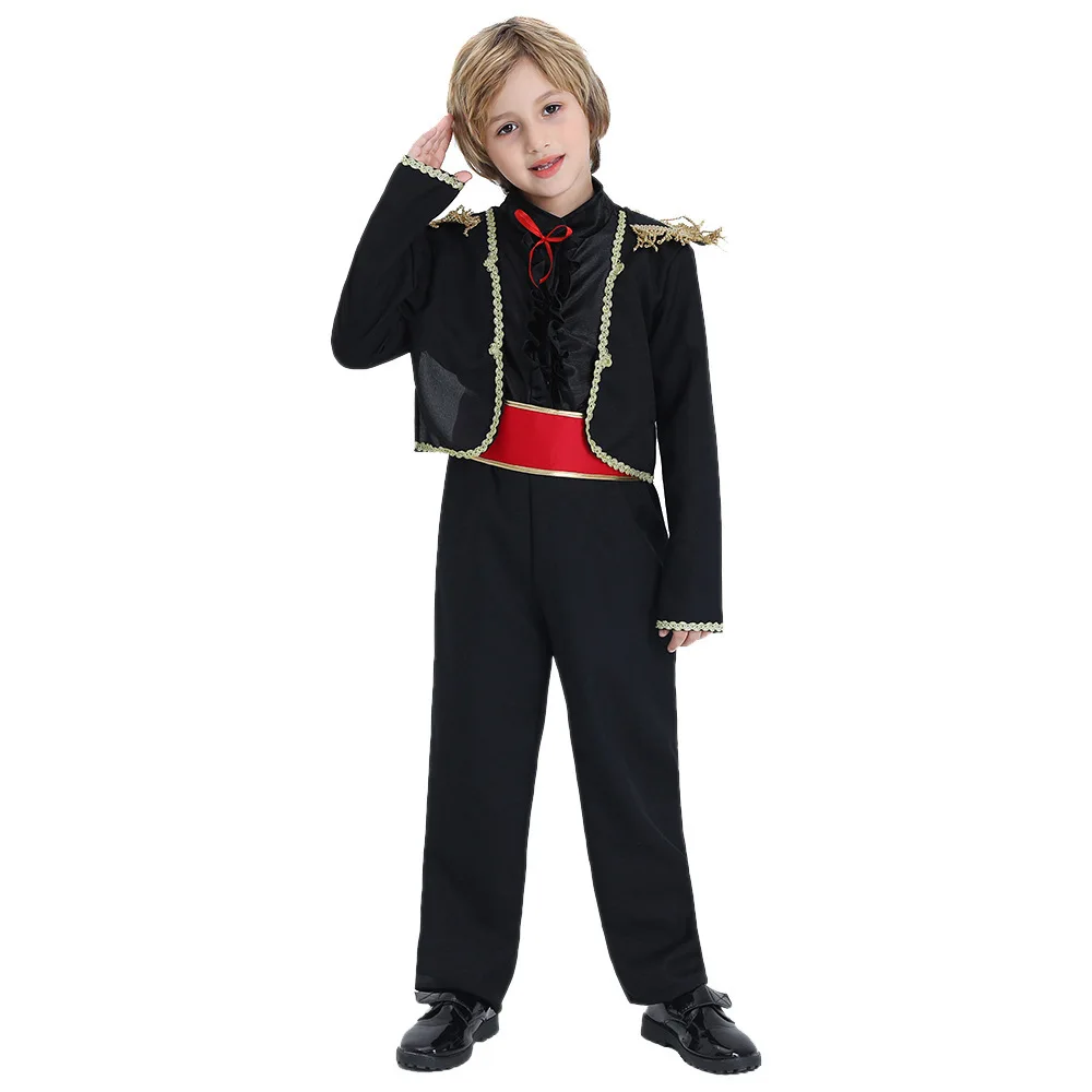 

Boys' Flamenco Dance Costume Unique Ethnic Sle Bullfighter Outfit loween Performance ow Traditional Spani Folkwear