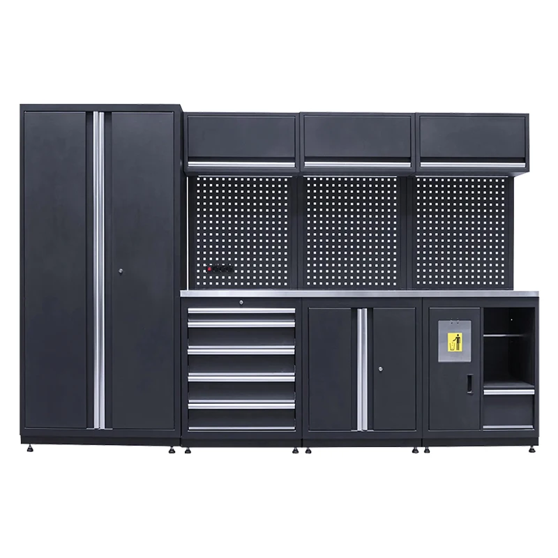 Durable Wall-Mounted Steel Garage Tool Cabinet With Locking Mechanism For Auto Repair Workshop And Tool Storage Organization