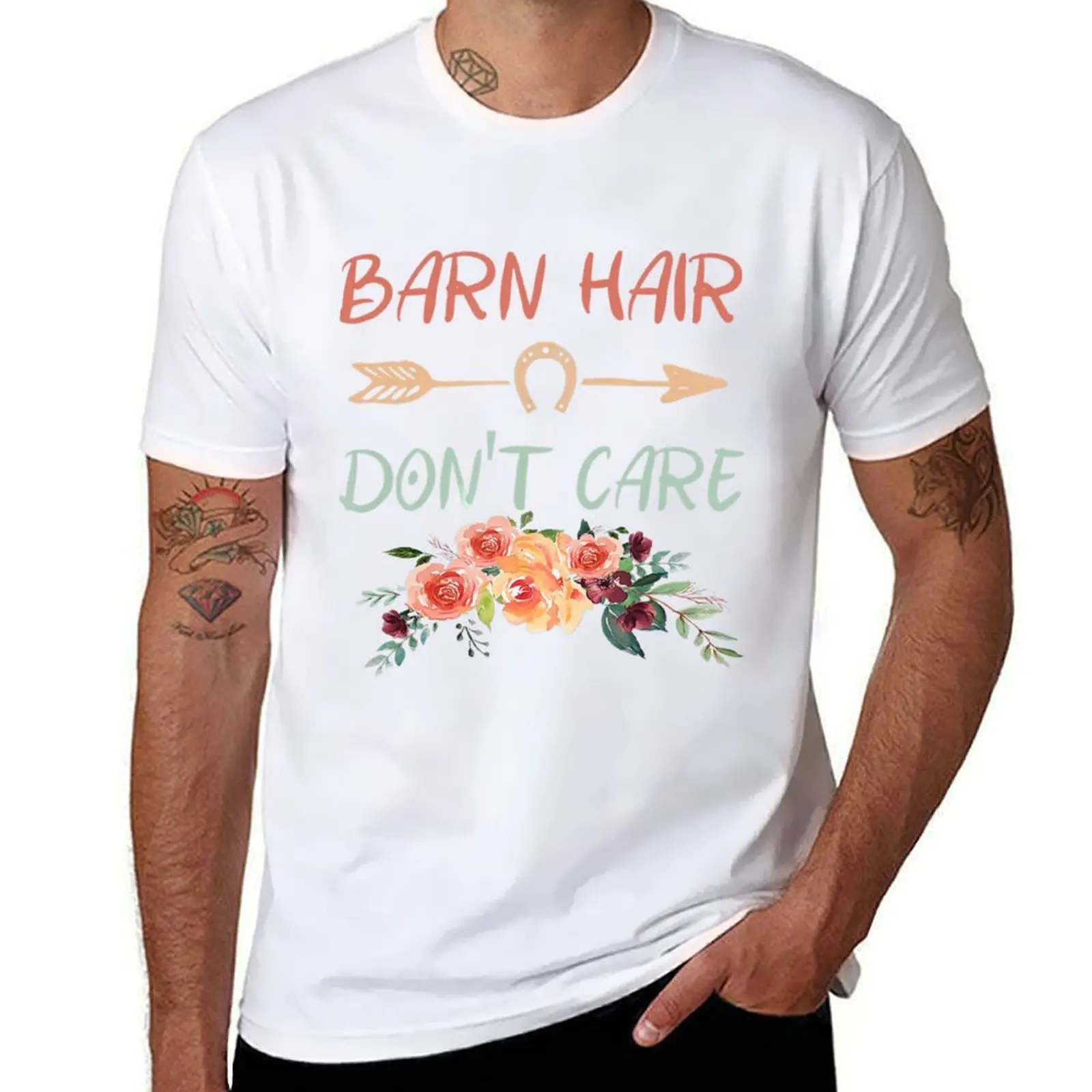 

Barn Hair Don't Care Horse Funny Animal Lover T-Shirt funny t shirts man funny t shirts dark humor T-Shirt