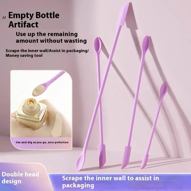 メイクアップスパチュラ シリコンスパチュラセット ミニ小型スパチュラ 食品ボトル用 ビューティースパチュラ 小さなローションジャー スクレーパー マックの残りを取るため