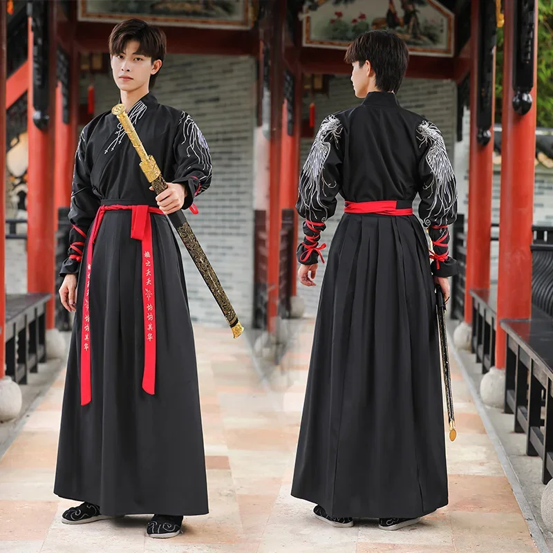 Vestido Hanfu tradicional de gran tamaño para hombre, traje de la dinastía Han, ropa de espadachín antiguo chino, Kimono masculino, traje Tang