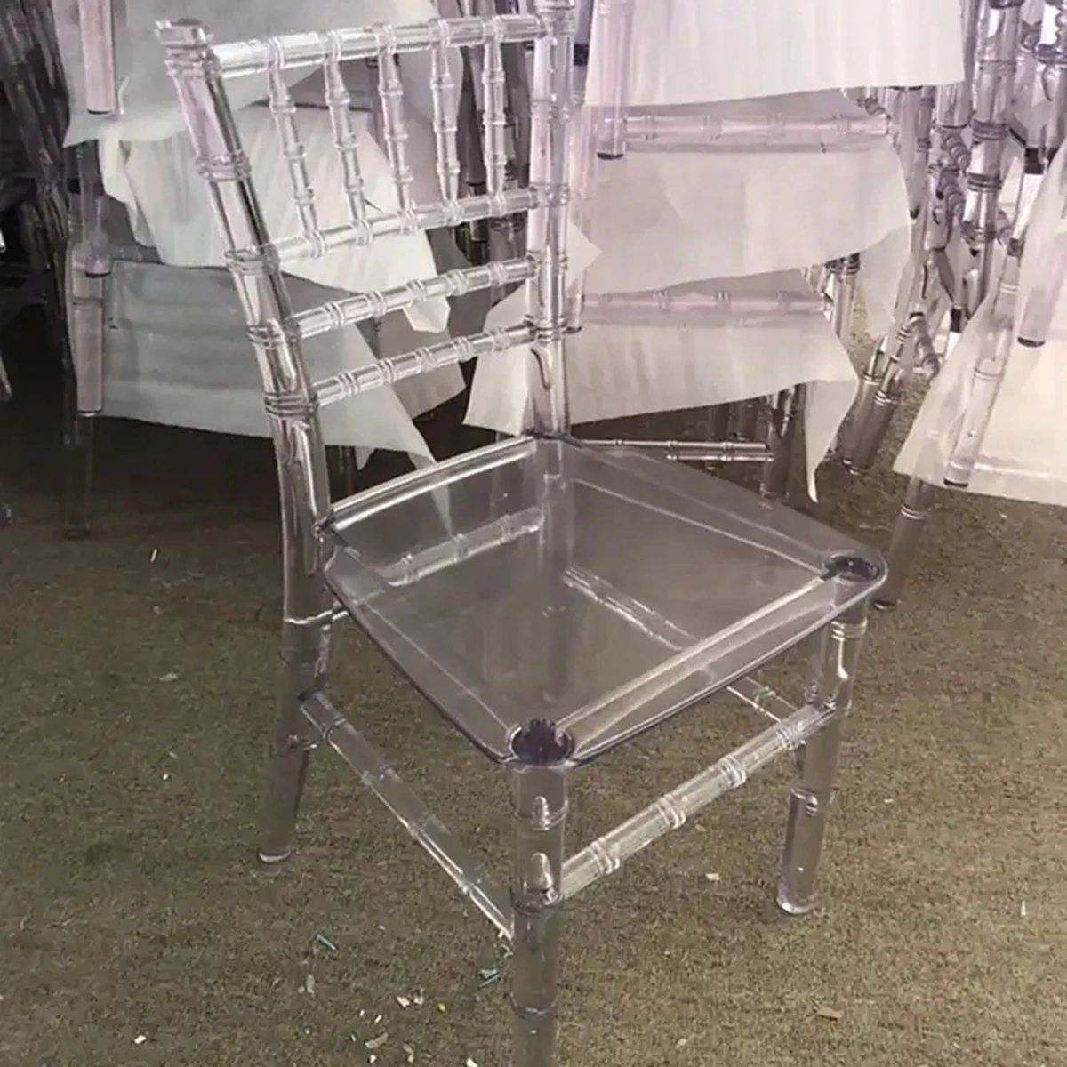 96pcs) Wholesale Crystal  Transparent Hotel Party Events Clear Chiavari Chairs for wedding dinner table 281