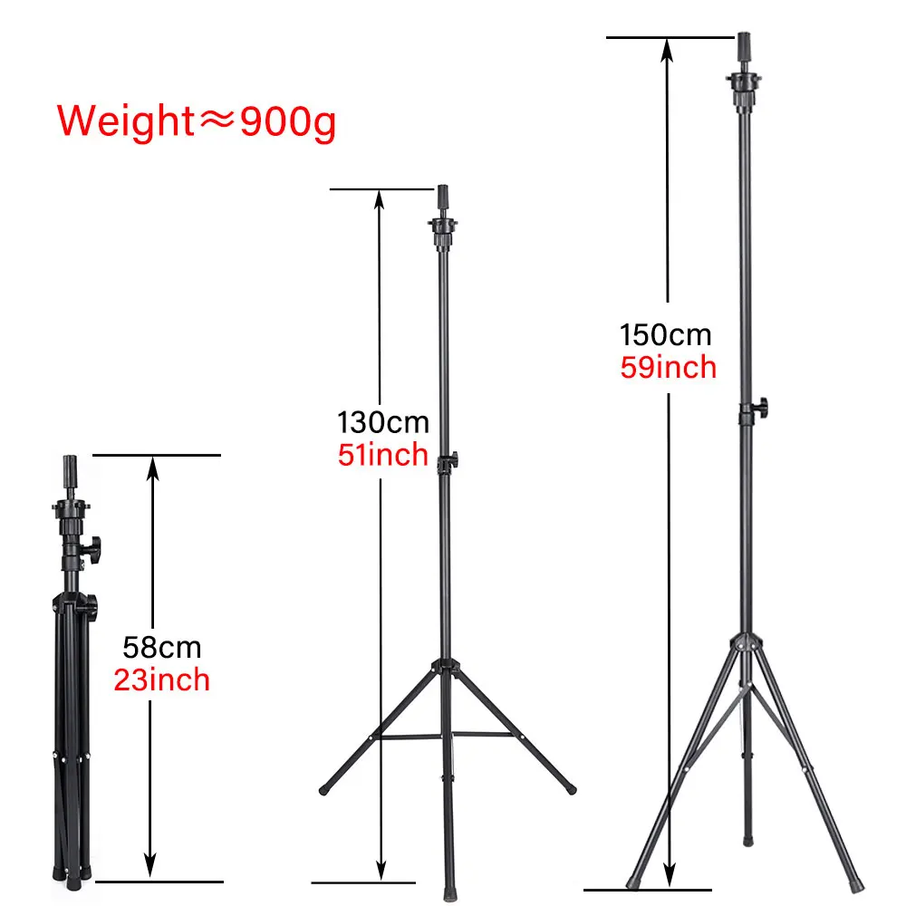 150cm yüksek peruk standı Tripod tutun için manken kafa ayarlanabilir tutucu kozmetoloji kuaför eğitim