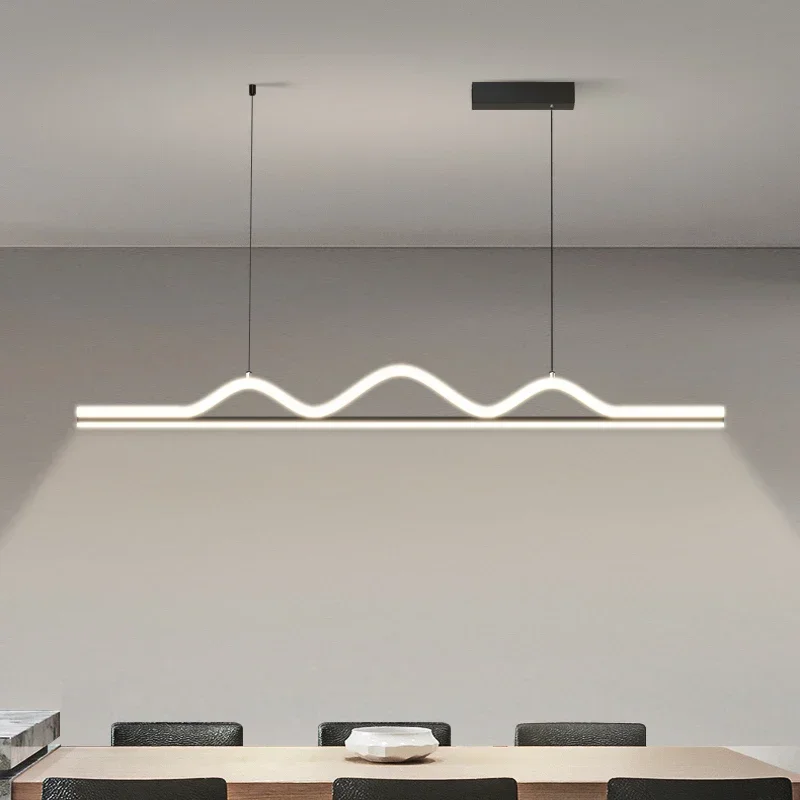 

Lustre White Black Modern Dining Room LED Pendant Light Hanging Lamp for Dining Table Kitchen Home Decor Indoor Lighting Fixture