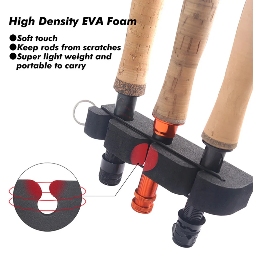 

Rod Rest Magnetic Foam Fishing Rod Holder Three Holder Tools Accessories Lightweight Three Rod Holder For Fishing