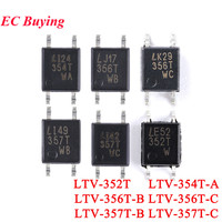 10pcs LTV-354 LTV-356 LTV-357 LTV-352 LTV-354T LTV-356T LTV-357T 357T 352T 354T 356T SOP-4 SMD Transistor Output Optocoupler
