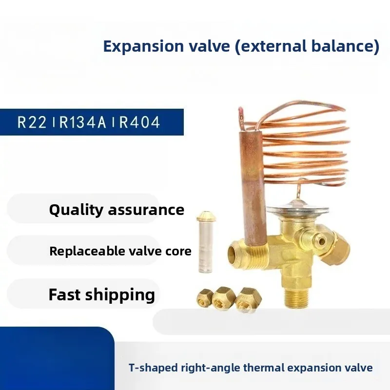Thermal Expansion Valve External Balance Equilibrium Suitable For R22/R404/134A Refrigerant In Fry-type Ecaporator