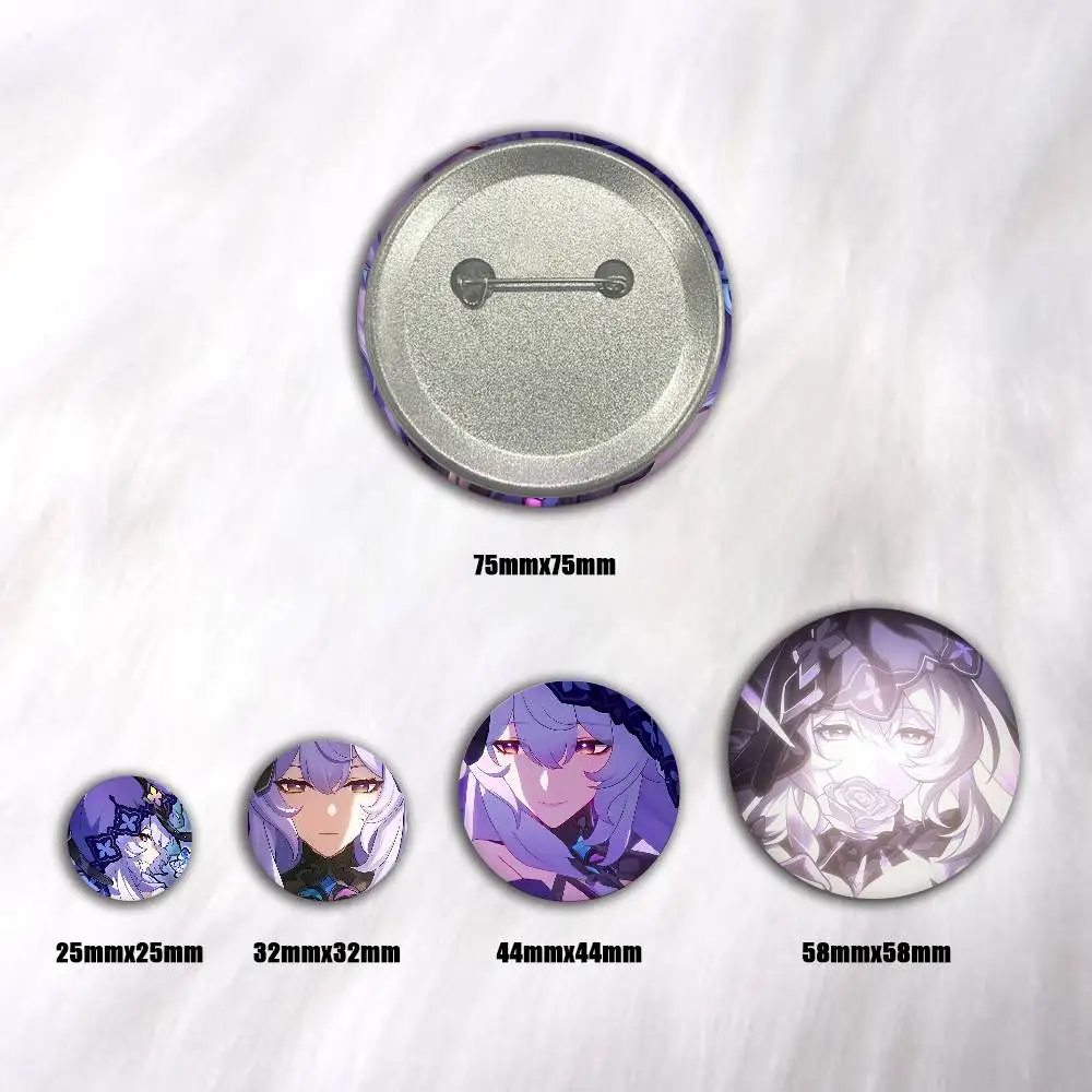 A-Black Swan Badge On Backpack Accessories Manga Icons Pins Round Cartoon Brooches For Clothes Bag Decor Gifts