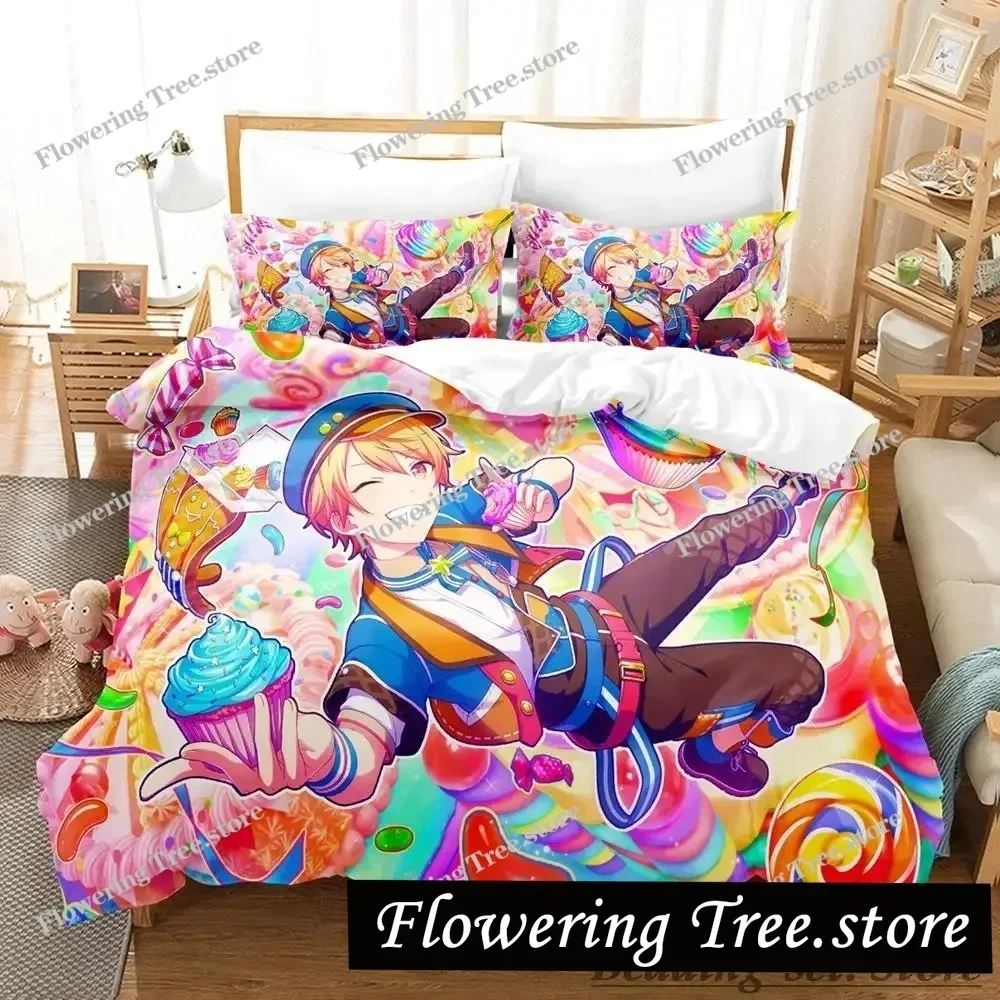 New Wonderlands x Showtime Bedding Set Single Twin Full Queen King Size Bed Set Adult Kid Bedroom Duvetcover Sets Anime Girls