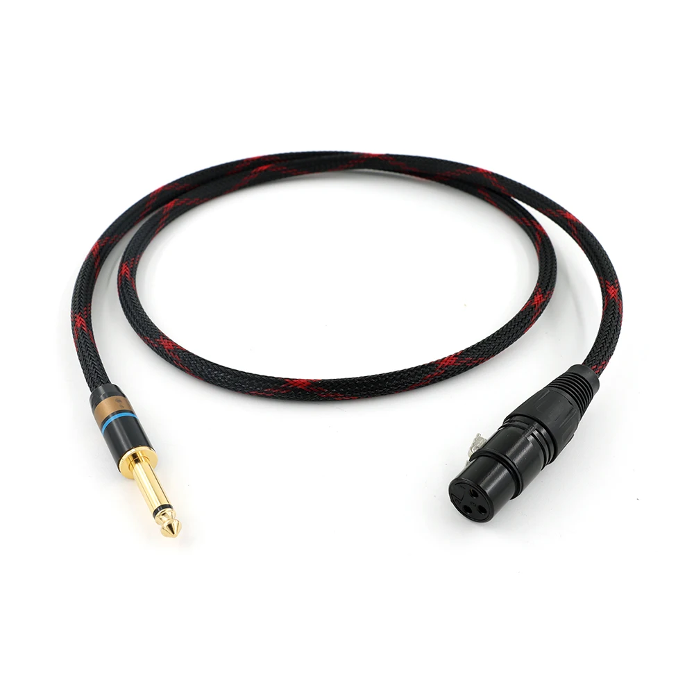 Microfoonkabel Xlr 3-Pins Naar Jack 6.5 Mm Microfoonkabel Aux Koord Trs 6.35 Mm/6.5 Mm Mannelijk Naar Xlr Vrouwelijk Snoer Voor Versterkerversterker