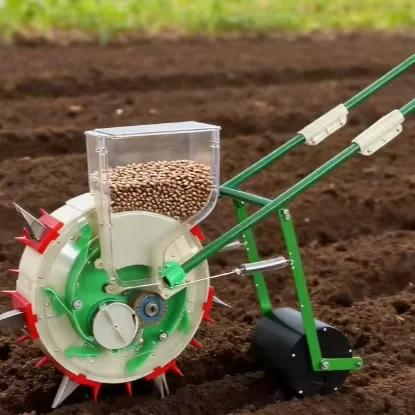 Custom Hand Push Roller Precision Seeder Manual Corn Peanut Soybean Planter Adjustable Spacing Agricultural Seed Sowing Machine