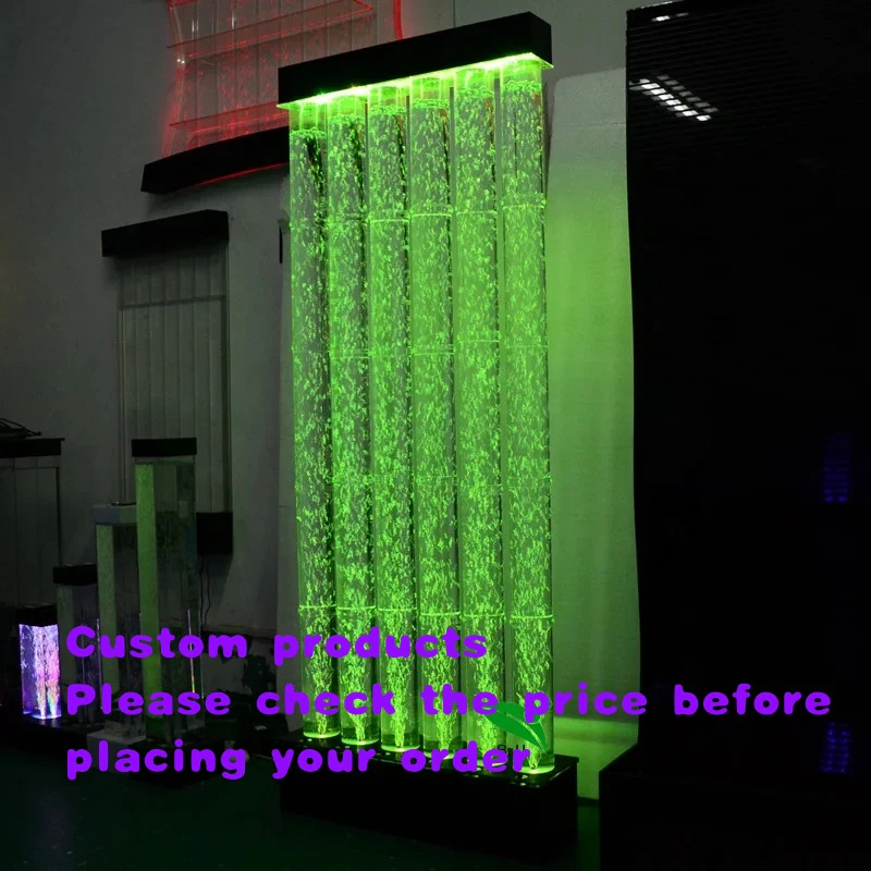 

custom.Indoor Floor Standing Bubble Wall Changing Led Light Acrylic Bubble Panel Screen