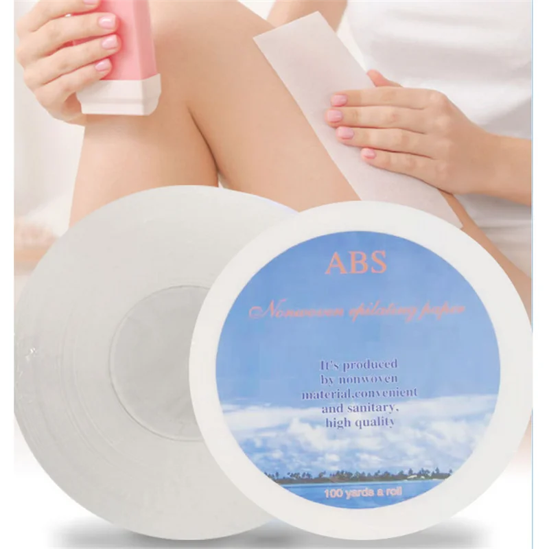 شرائط شمع غير منسوجة عالية الجودة 50 متر/100 متر لفة إزالة شعر الجسم القماش لنزع الشعر ورق شمع للبشرة الناعمة #2