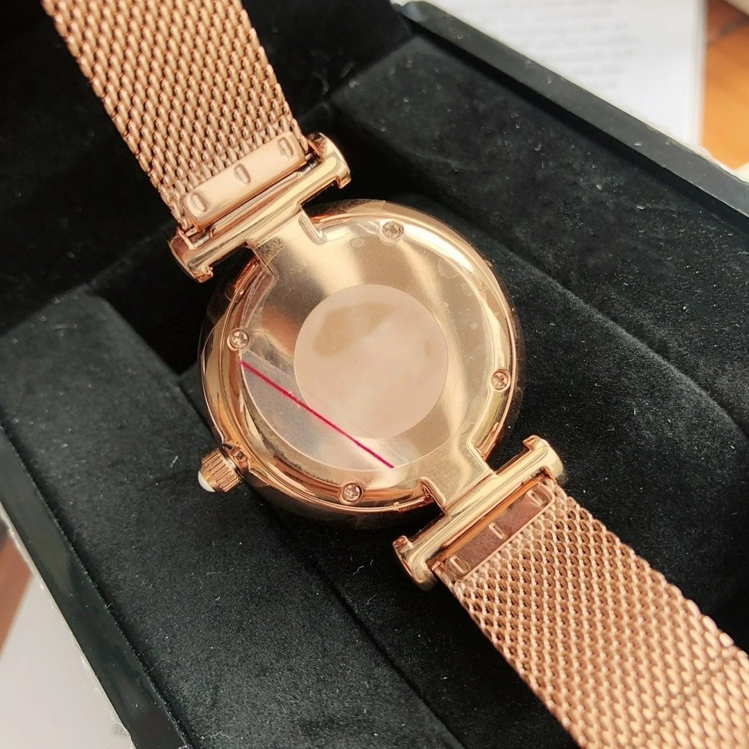 2025 nova moda relógio de pulso de quartzo para mulher marca superior relógios femininos cinto de malha metal simples luxo alta qualidade senhoras relógio