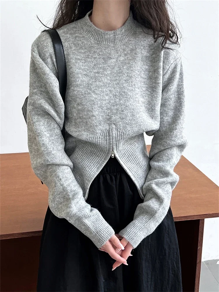 Sweater Women Winter Pullover Girls Sweater Oversize Knitting Tops Vintage Long Sleeve Fall Female Knitted Outerwear Warm Pull