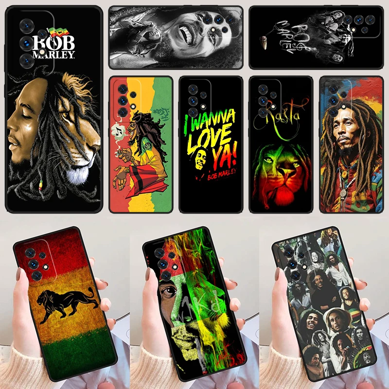 BOB MARLEY RASTA Coque For Samsung Galaxy A52 A72 A73 A20e A21S A50 A70 A11 A12 A42 A31 A40 A51 A71 A32 A80 A91 Phone Case Cover